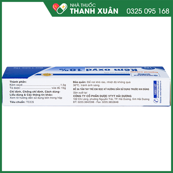 Kẽm oxyd 10% điều trị các bệnh về da